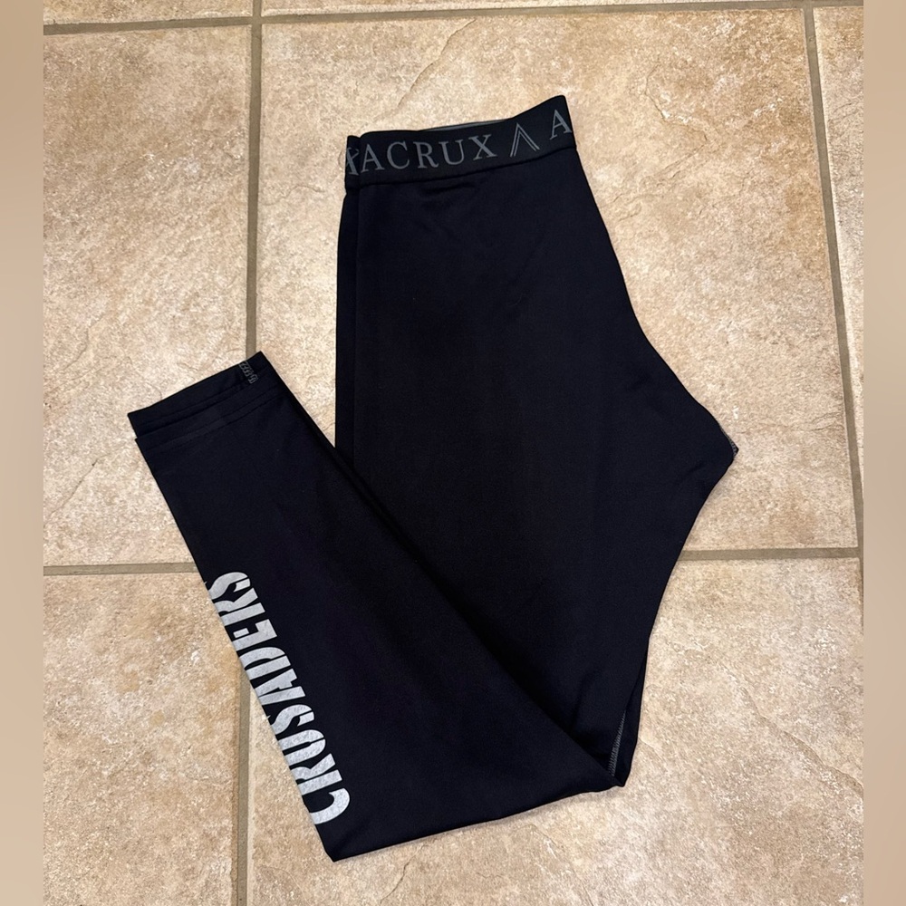 Crusaders Sleek Black and Silver Leggings